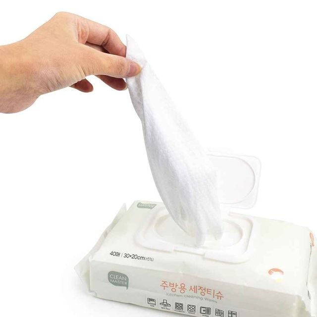 주방 세정티슈 40매 청소용물티슈 주방청소티슈 위생용품 - 이미지 1