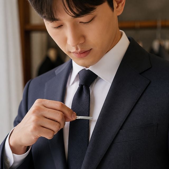 넥타이핀 타이바 꼬임 정장 잡화 선물용 액세서리