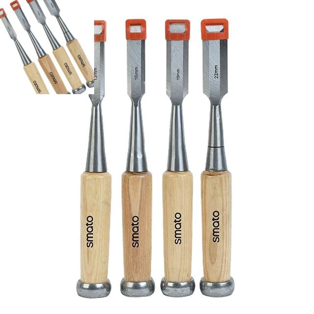목공용 끌세트 4pcs 13-22mm 조각기 목공용끌 전각도 접목도
