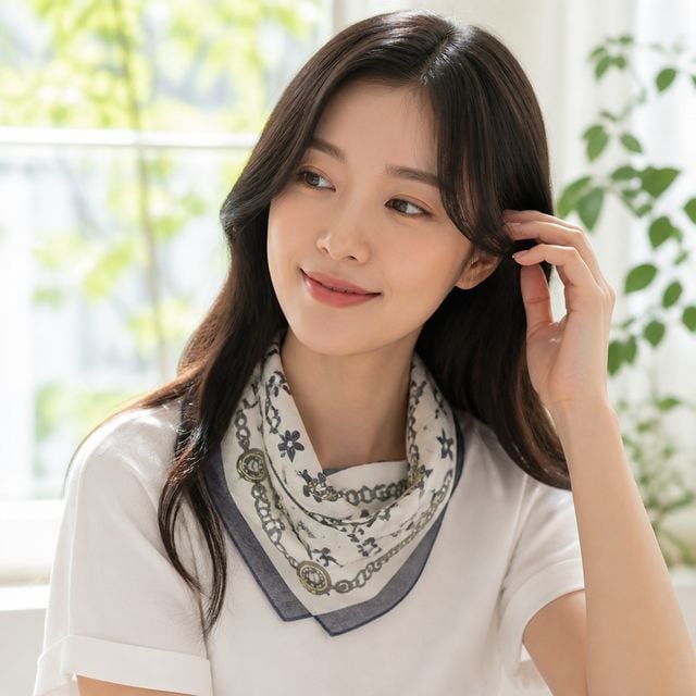 여성 여름 스카프 아사 면 소재 쁘띠 미니 넥스카프 목스카프 땀흡수 - 이미지 1