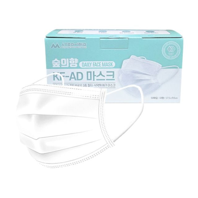 KFAD 숲의향 비말차단마스크 대형 화이트 200+200매