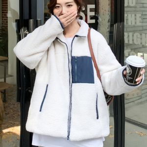 여성 양털 후리스 뽀글이 점퍼 레트로 - 이미지 2