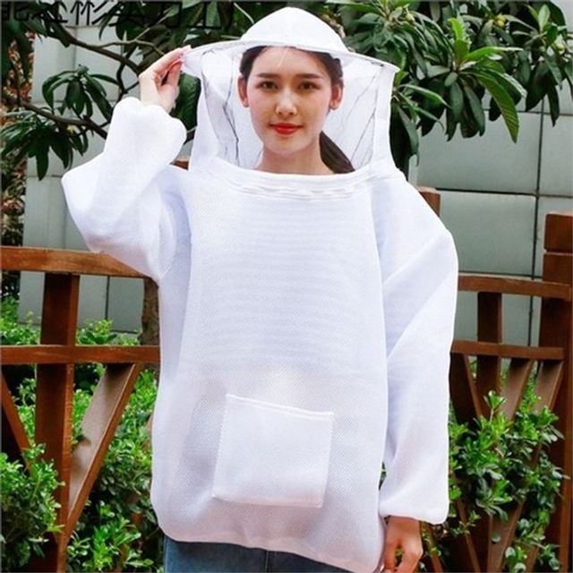 양봉 방충복 상의 벌 모기장 작업복 벌방지 해충 통기성 활동 야외 방어용 벌방충 메쉬 모자