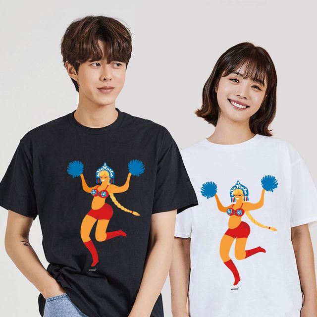 키밍 맨투맨 후드티 치어리더 응원 기본 검정티셔츠