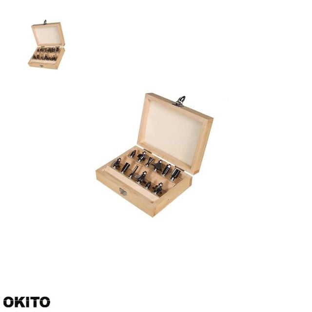 OKITO 트리머날세트12PCS 목공공구 목공트리머 목공비트 수공구
