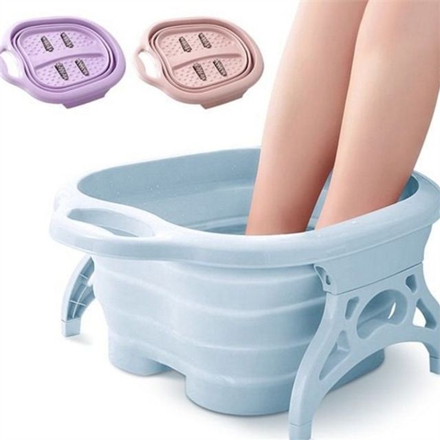 폴딩 접이식 족욕기 이동식 지압 족욕기 발세족기 세족대 마사지 욕통