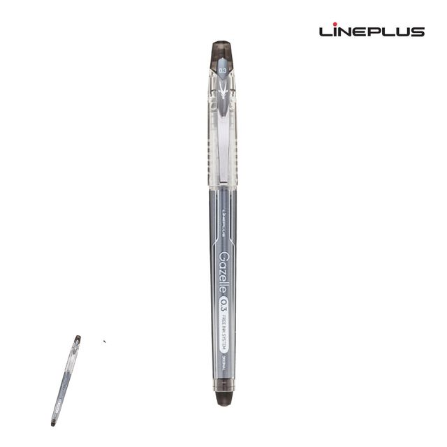 얇은펜 중성펜 가젤 펜 0.3mm 12개입 쉐도우그레이