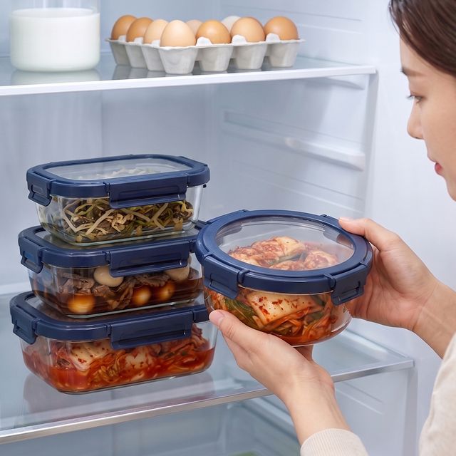 냉장고 정리 밀폐용기, 고투명 반찬통 밀프랩 소분 7종 - 이미지 2