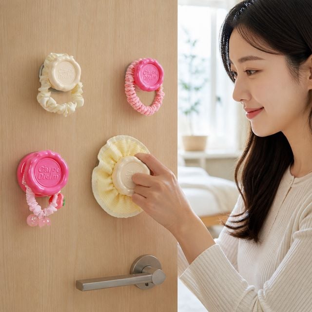 진공 압착식 문손잡이 도어 레버 창문 유리 보조 문고리 가정용 실내 - 이미지 1