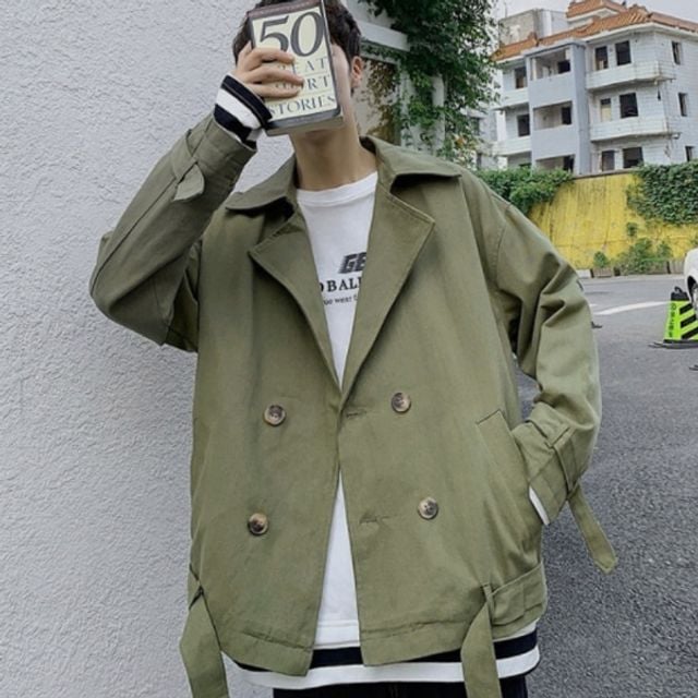 남자피코트 더블카라점퍼 재킷