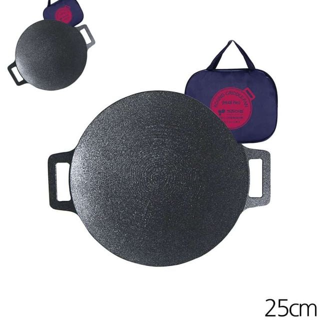 멀티 캠핑 그리들팬 25cm 전용가방 무쇠그리들 삼겹살불판 무쇠그리들팬 고기불판