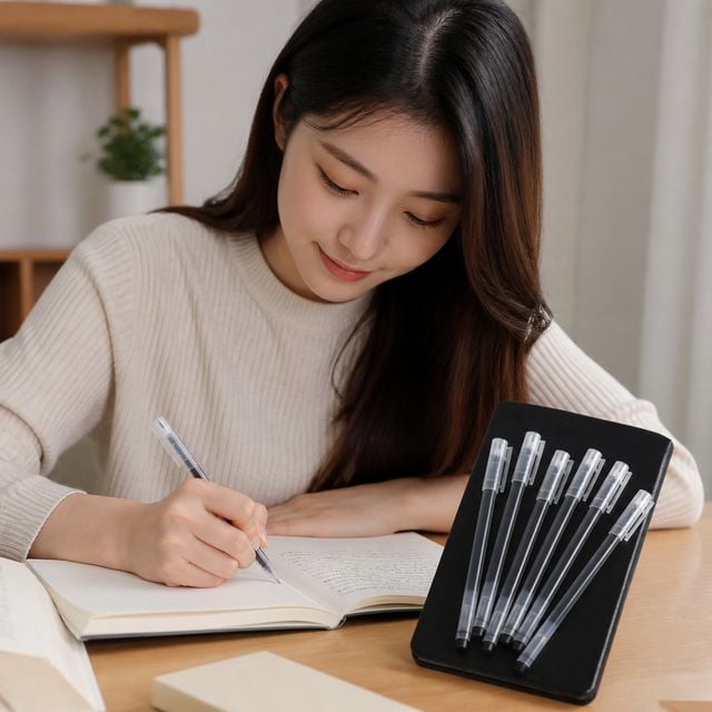 잉크 볼펜 필기구 학업 문서 사무 필기용품 0.5mm - 이미지 1