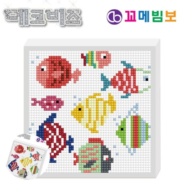 구슬십자수 보석십자수도안 데코비즈 150 보석십자수 D06 피쉬