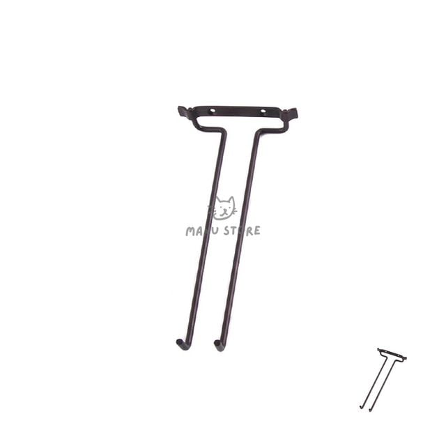 와인잔수납 유리컵보관함 와인잔걸이 벽면용 260mm 브라운