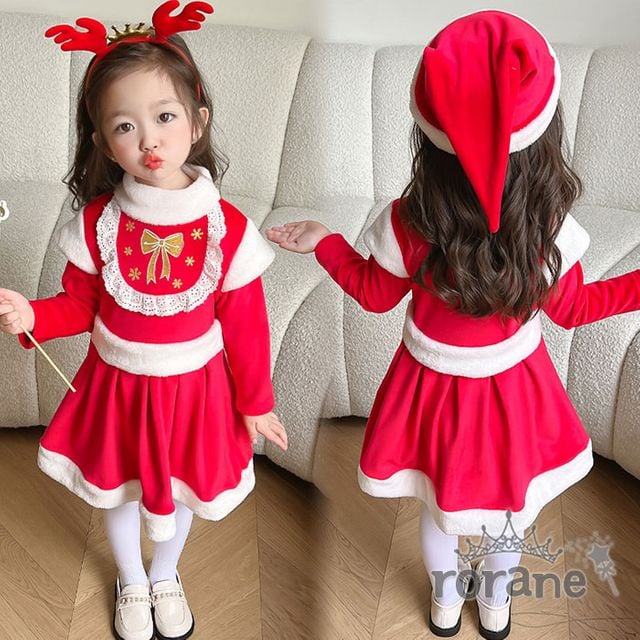 산타 원피스 여아 레드 아동 유아 원피스