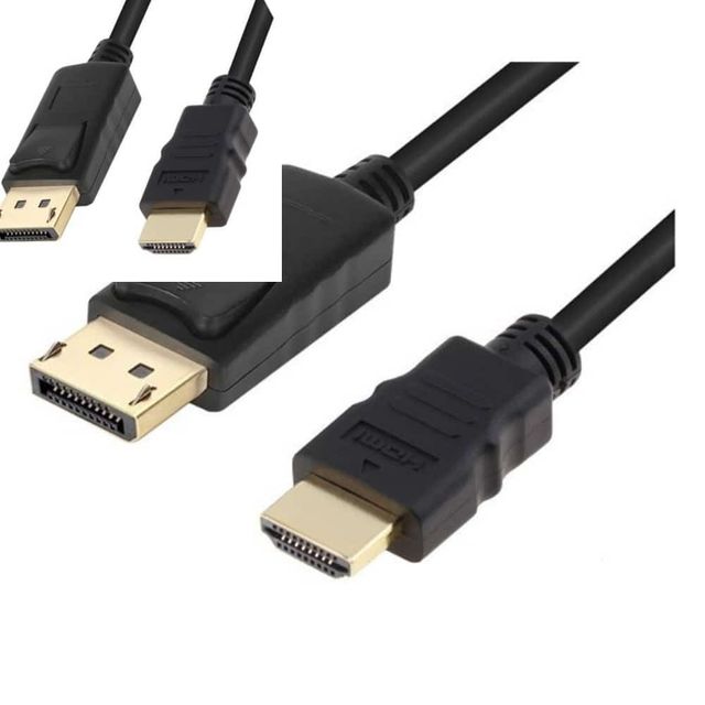 디스플레이포트 to HDMI 변환 케이블 DW DPH 2M 젠더 PC케이블 변환케이블 TV케이블