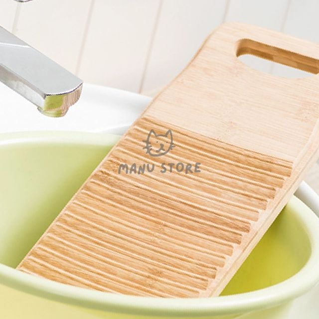 아기옷빨래빨래판 세탁빨래판 손세탁 대나무 빨래판 40x15cm 라운드