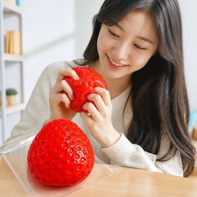 말랑이 스퀴시 볼 딸기 마시멜로우 검드롭 어린이 촉감놀이 클레이 장난감 만들기 - 이미지 1