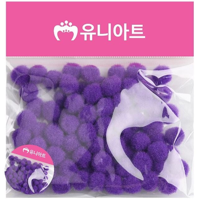 방울폼폼이 털방울 퐁퐁 12mm 보라