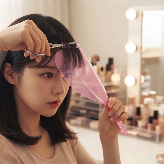 스프레이 안면 가리개 앞머리 커트 페이스 가드 - 이미지 2
