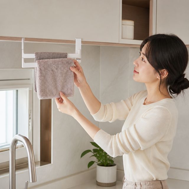 주방 싱크대 상부장 걸이 주방용품 행주 거치대 정리함 - 이미지 1