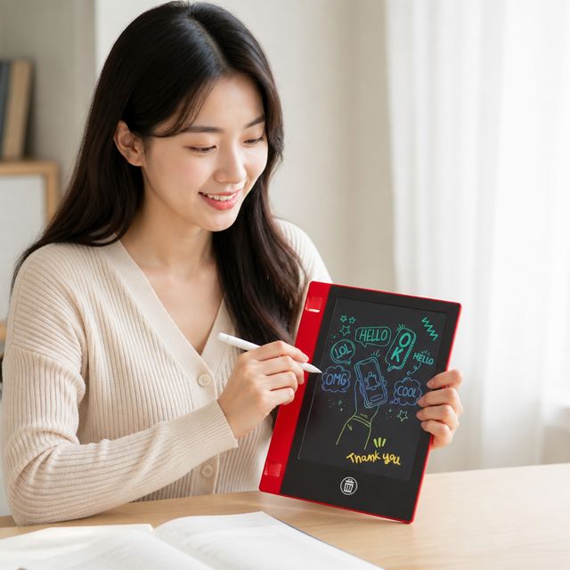 LCD 전자메모장 1P 컬러풀 필기노트 디지털 학습장 - 이미지 1