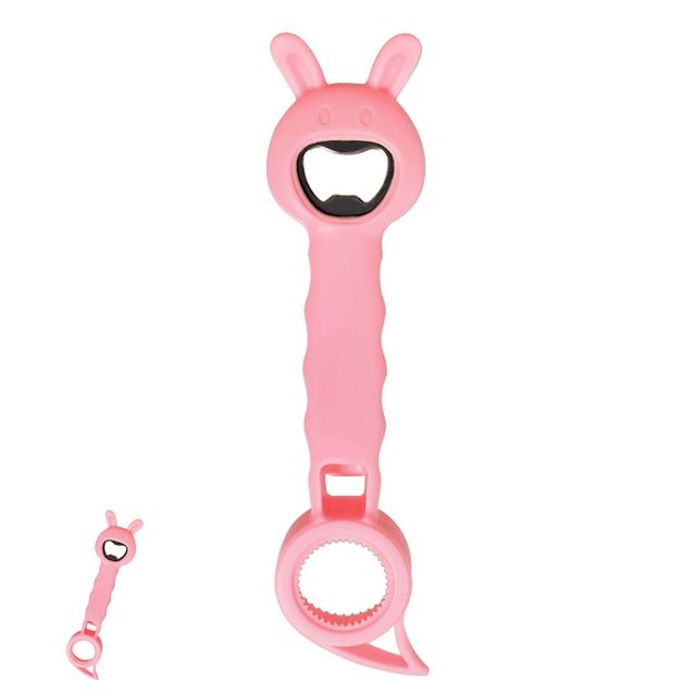 핸드병따개 수동병따개 만능 오프너 핑크