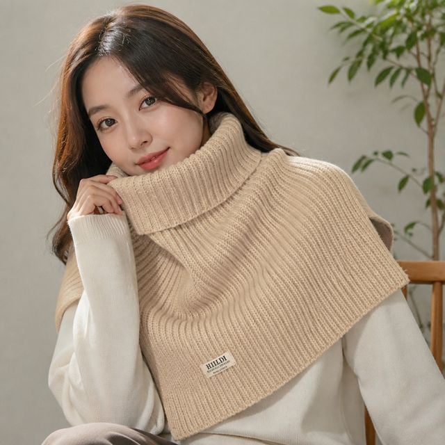 여성 니트 넥케이프 겨울 목도리 스카프 방한 머플러 가을 보온 소품