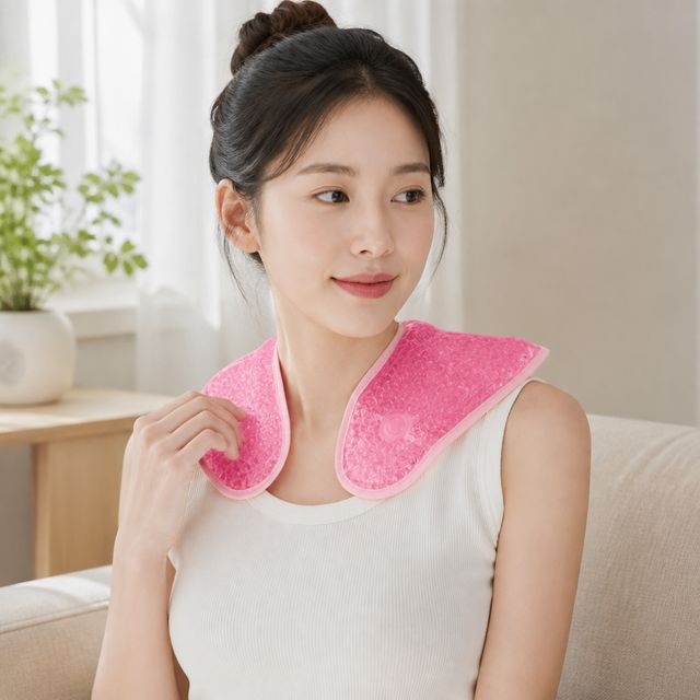 어깨 찜질팩 핑크 냉온 겸용 젤 패드 온찜질 냉찜질 팩
