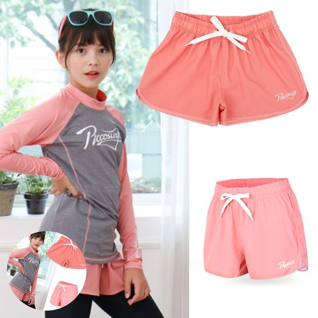 래쉬가드하의 서핑반바지 수영복 반바지 하의 심플 피치