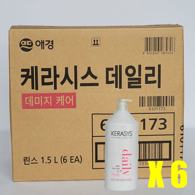 애경 케라시스 데일리케어 샴푸/린스 1.5L 6개(1box) - 이미지 3