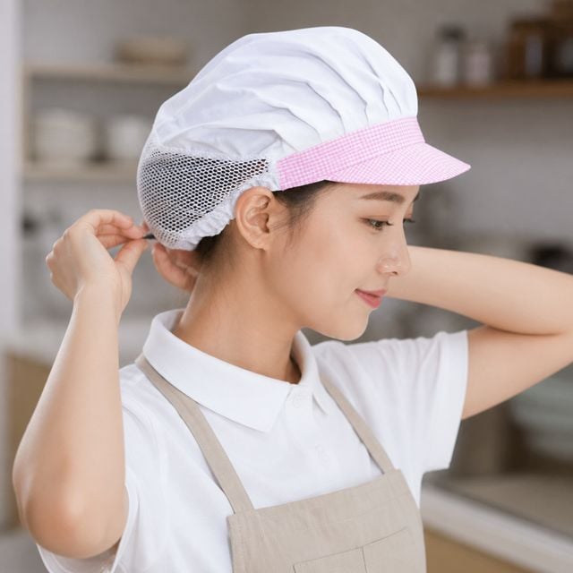 위생 조리모 메쉬 작업모자 급식소 식당 영양사 식품용 조리사 망사 모자 - 이미지 1