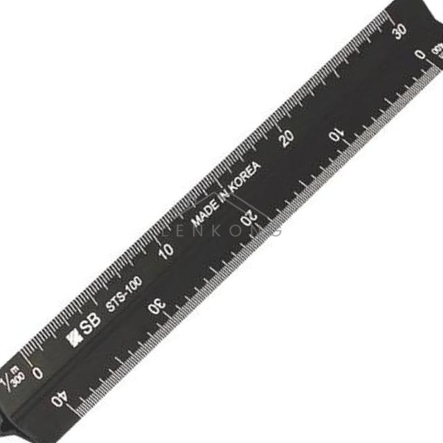 지도스케일자 측정자 삼각스케일 STS-100 1EA