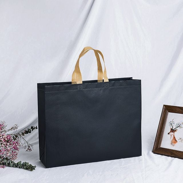 쇼핑백 심플 부직포 가방 10p(네이비) (45x33cm)
