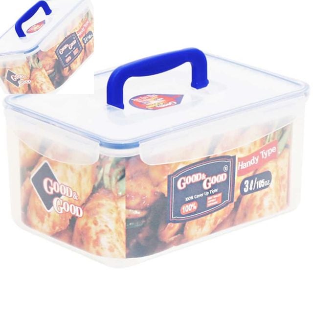 밀폐용기3L 핸디형 식품포장용기 플라스틱용기 냉장고용기 냉장고정리용기