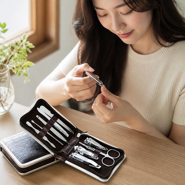 네일케어 도구 스테인리스 손톱깎이 여행용 구성품 - 이미지 1