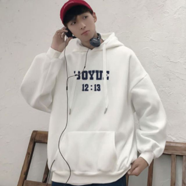 후드티 남녀공용 봄 가을 커플 무지 기본후드자켓 티