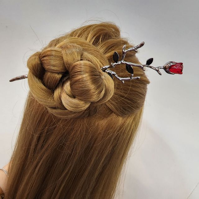빨강 장미 비녀 - 이미지 2
