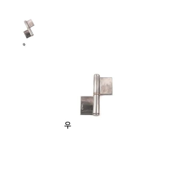 스텐 방화문용 경첩 우측 75mm 1P 경첩꺽쇠자 꺽쇠철물 경첩꺽쇠 가구경첩