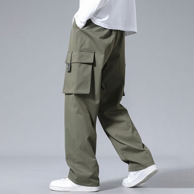 셀렉온즈 와이드팬츠 카고바지 카고팬츠 냉감바지 트랙팬츠 세미와이드팬츠 남성카고바지 여름카고바지 - 이미지 3