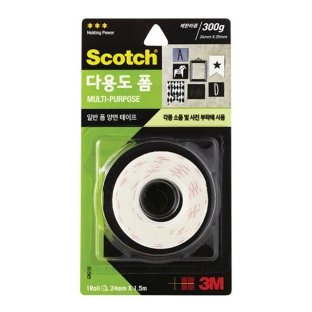3M 스카치 다용도 폼양면테이프 24mmx1.5m GN215