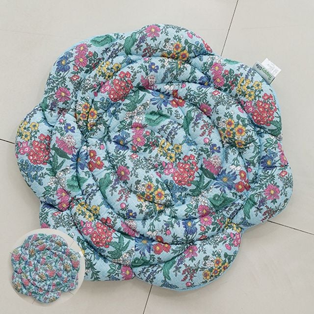 소파방석 차방석 방석 로즈 퀼팅 논슬립 인테리어방석 50x50cm 블루
