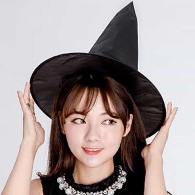 검은마녀모자소 코스프레모자 할로윈파티