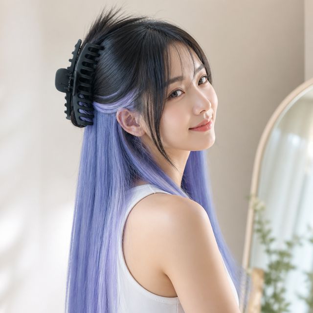 여성 헤어피스 붙임머리, 6컬러 인모스타일 가발 속머리 - 이미지 1