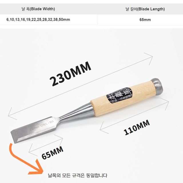 조각도 우드카빙 다가네 조각기 DIY 목공끌 32MM 단품 - 이미지 3