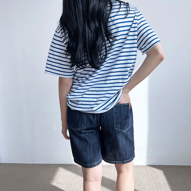 카르트 린넨 청 여자 반바지 OD-230523W - 이미지 2