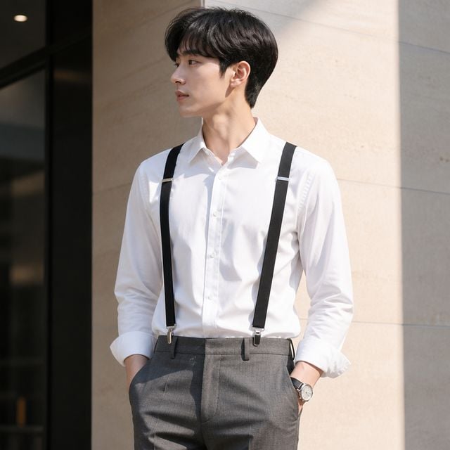 멜빵 서스펜더 Y형 어깨끈 바지 고정 밴드 스트랩 남성 액세서리