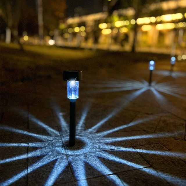 정원등 LED 백색 10개입 잔디등 미니 마당등 산책로 조명 전등 충전 야외등 - 이미지 1