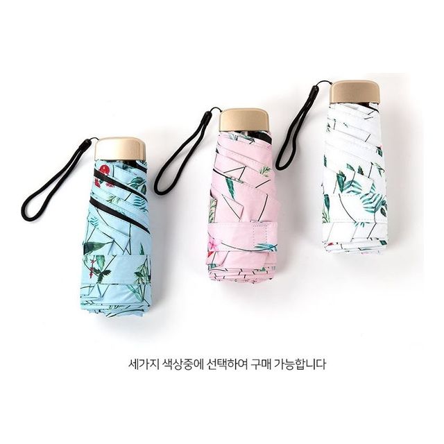 초경량 암막 우양산 자외선차단 5단 미니 양산 휴대용 - 이미지 3