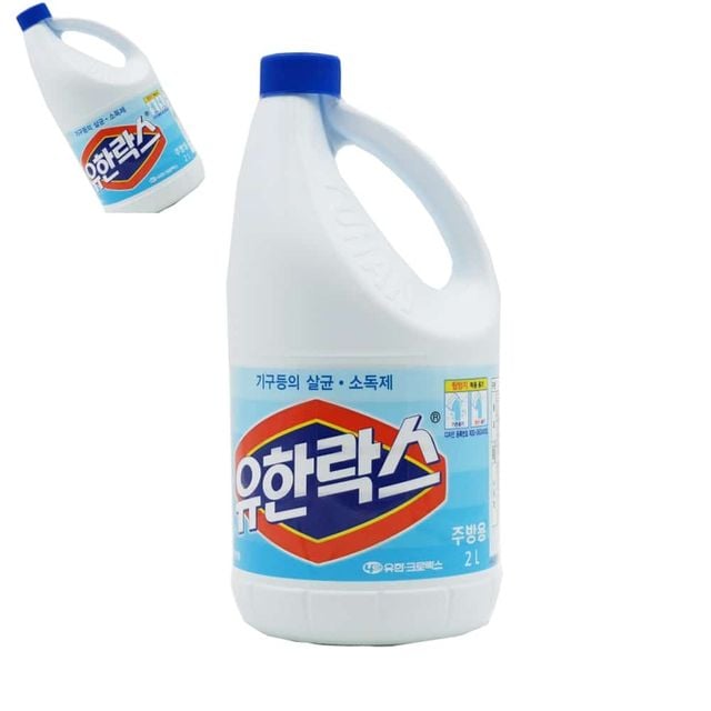 유한락스 주방용 식기 세척 소독제 2L 용기 소독수 수세미소독 주방락스 주방소독제